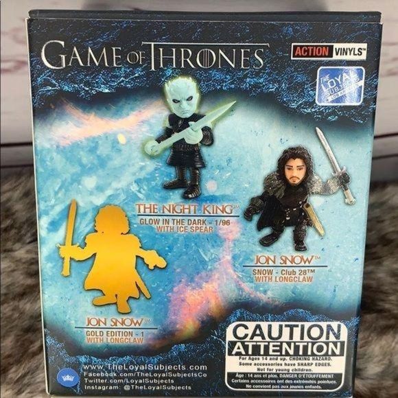 Game Of Thrones Jon Snow Posable Action Vinyl‎ 3.5" Tall - Picture 3 of 6